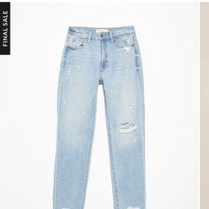 Cropped Distressed High Rise Jeans